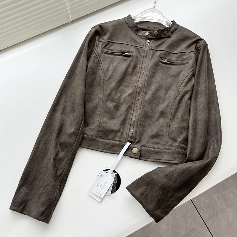 ASH LEATHER CEKET