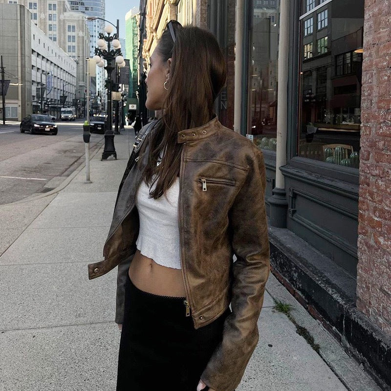 ASH LEATHER CEKET