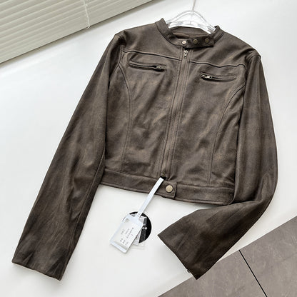 ASH LEATHER CEKET