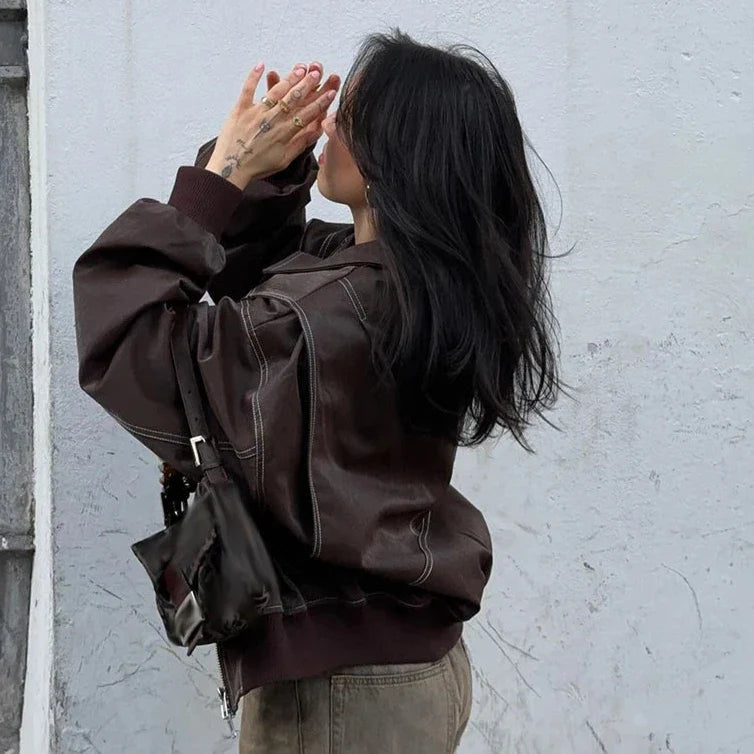 ESPRESSO EDGE LEATHER JACKET